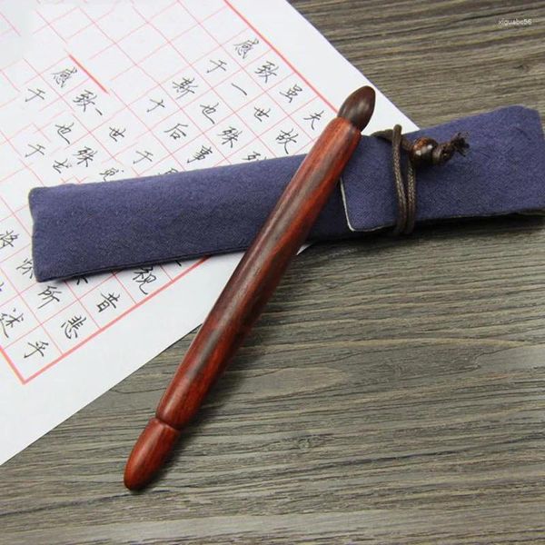 ChinaTraditional Penna con firma in palissandro antico lucidato a mano, colore neutro, per affari e scuola, come set regalo di lusso