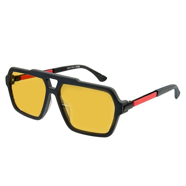 Diseñador de lujo gafas de sol calientes para hombres y mujeres damas gafas retro diseño piloto lentes protectoras UV400 marco negro lente amarilla moda vienen con estuche original