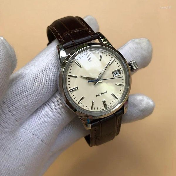Наручные часы GS Crown Blue Lion Замшевый итальянский ремешок для часов из телячьей кожи Мужской ремень с механической пряжкой