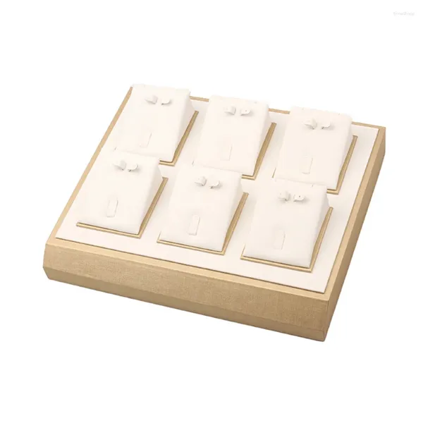 Schmuckbeutel Tablett Display Organizer 6 Bits Halskette Aufbewahrung Anhänger Armband Box Kette Luxus Regal Theke Geschenk