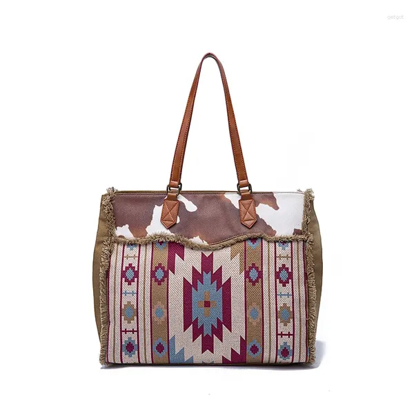 Sacos de noite Bolsas femininas de luxo estilo retro lona bolsa de ombro crossbody laptop a4 arquivo grande capacidade viagem elegante