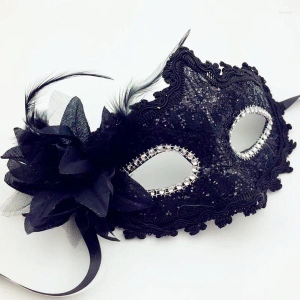 Máscaras de festa Halloween Masquerade Máscara Feminilidade Meia Face Dança Princesa Cos Passarela Infantil Moda Natal