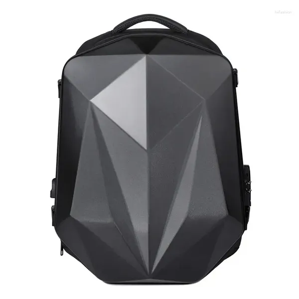 Rucksack Herren 18'' Laptop 50 L großes Fassungsvermögen USB-Anschluss Tasche Hardcase Gaming Laser Diamond Pendeln Business