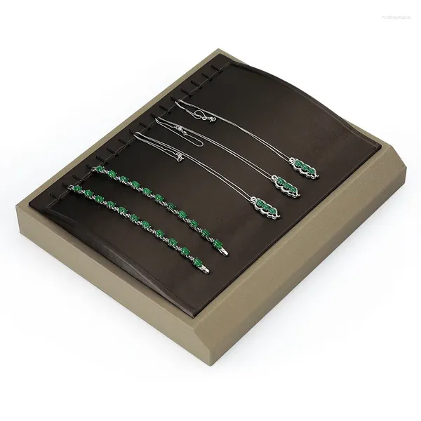Schmuckbeutel Display Tablett Halskette Armband Ringzähler Showcase Requisiten Ohrringe Aufbewahrungszubehör für Verkäufer