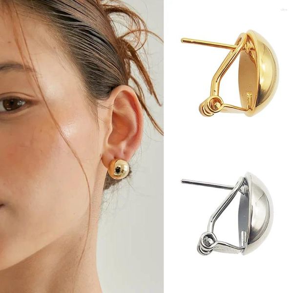 Ohrstecker Vintage 24K vergoldet Halbrund Geometrisches Design Hiphop Persönlichkeit Schmuck Für Männer Frauen Party Hochzeit