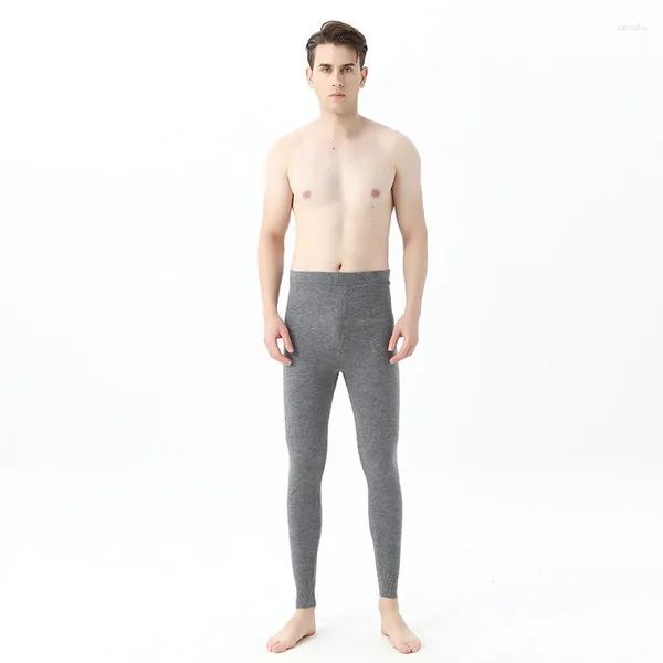 Calças Masculinas À Prova De Fria Lã Espessada Térmica Outono E Inverno Cashmere Slim Malha Bottoming