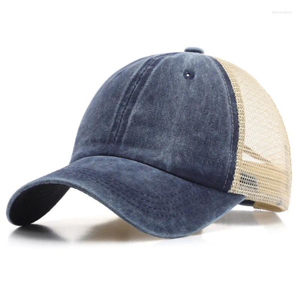 Бейсбольная кепка, сетчатая шляпа дальнобойщика для мужчин и женщин, винтажная низкопрофильная регулируемая папа
