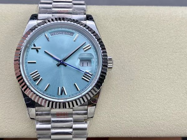 Con scatola originale Orologio da uomo alla moda 41mm Datejust Movimento meccanico automatico Orologi da uomo Quadrante blu Cinturino in acciaio inossidabile Sport 89