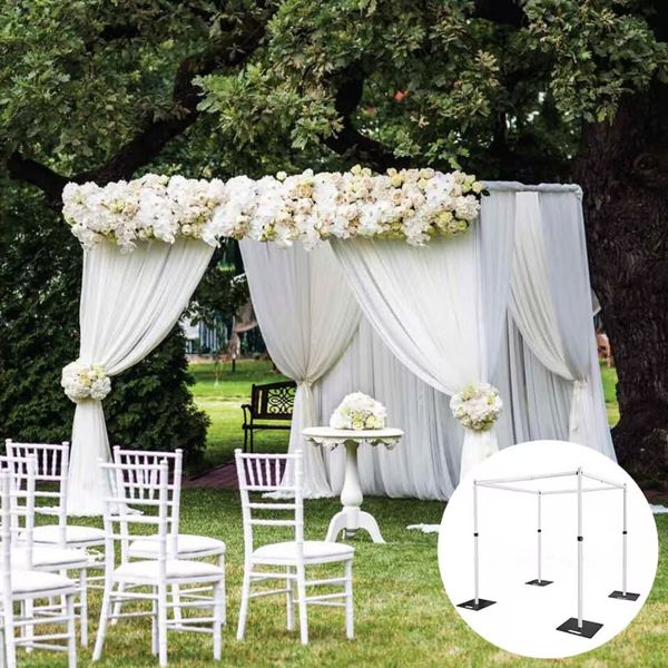 Einstellbare 6-10Ft Doppel Querstange Hintergrund Rahmen Kit Aluminium Drapieren Rohr Für Hochzeit Party Hintergrund Dekoration