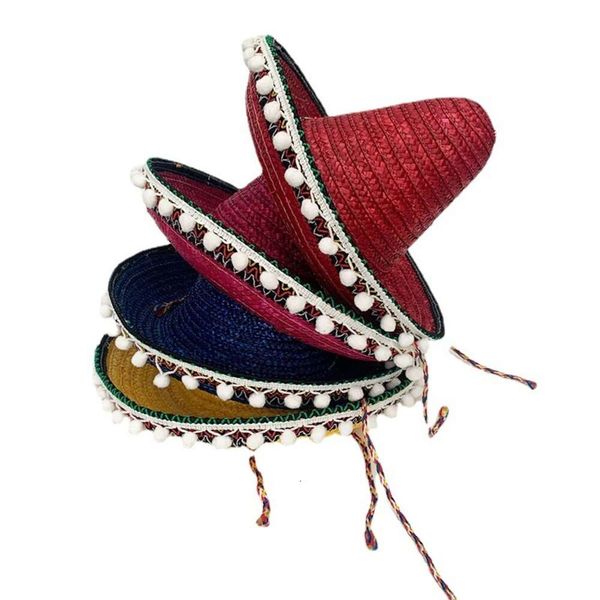 I cappelli di Halloween sono divertenti e carini per bambini e adulti Halloween Carnevale nazionale messicano I bambini mostrano cappello di paglia Abito pasquale Cappello colorato