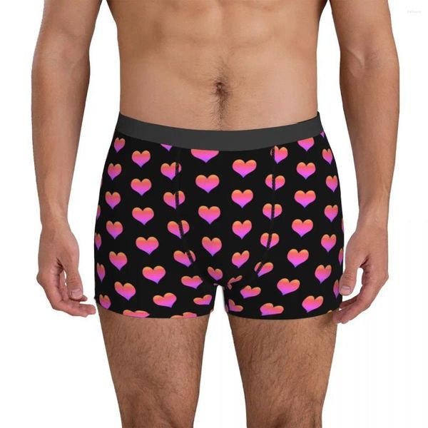 Mutande Intimo Stampa Cuori Rosa San Valentino Pantaloncini da Uomo Slip Classico Bauletto Oversize