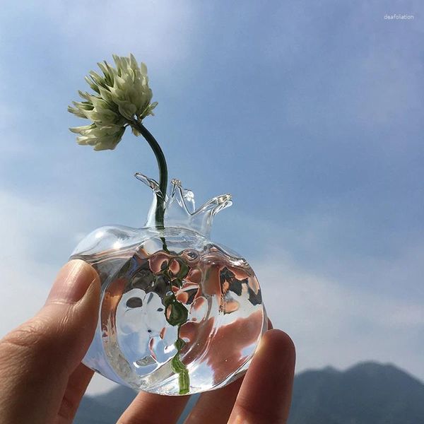 Vasos vaso de flor de vidro para decoração de casa terrários plantas ornamentos de mesa pequeno nórdico