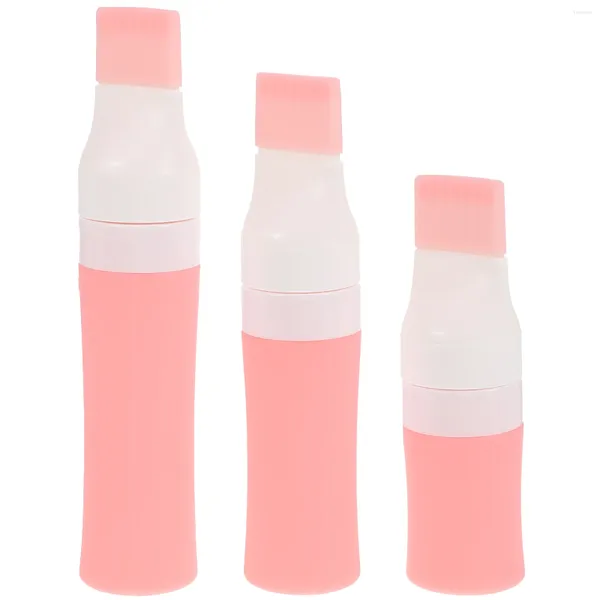 Garrafas de armazenamento 3 pcs shampoo silicone recipientes de viagem produtos de higiene pessoal de plástico pequeno
