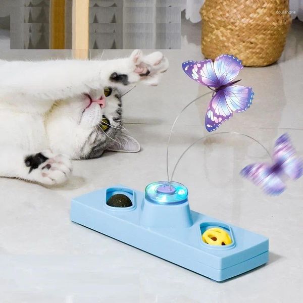 Katzenspielzeug Mint Stick Toy Self Hi Enjoying Magic Tool Kitten Automatic Butterfly