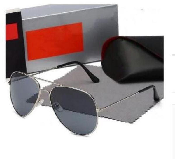 Designer aviator 3025r Occhiali da sole da uomo Rale Ban occhiali Donna Protezione UV400 Tonalità Lenti in vero vetro Montatura in metallo dorato Guida Pesca Sunnies con scatola originale6