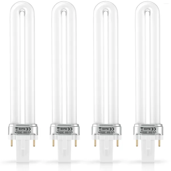 Tırnak kurutucuları 4pcs yedek lamba ampul 9W 365nm U-şekilli tüplü kurutma makinesi UV için