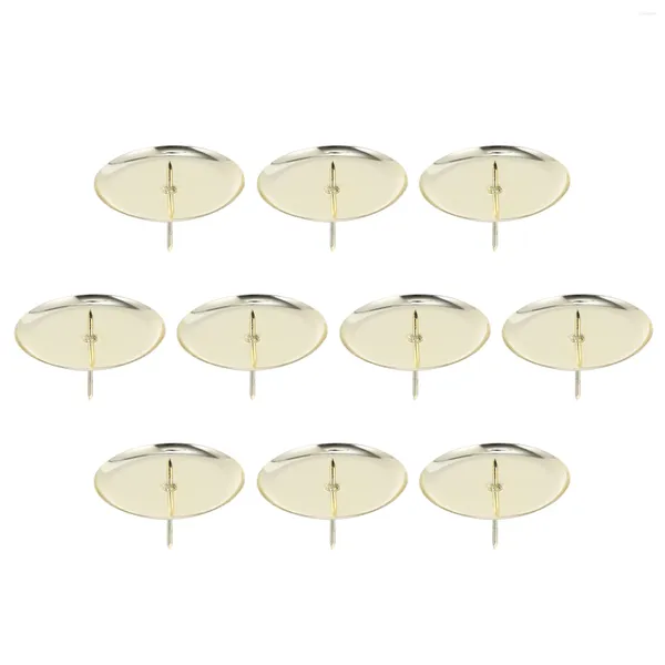 Castiçais 10 Pcs Titular Decorações de Bolo Casa Castiçal Grinalda Decorativa Ferro Redondo