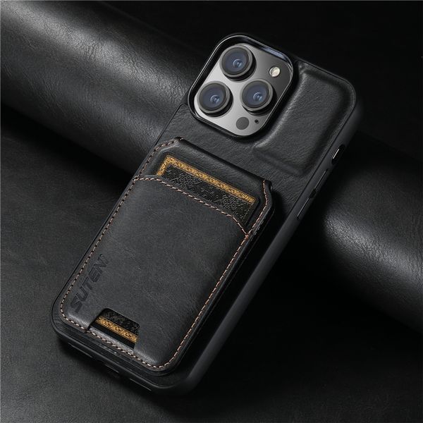 Capa de telefone magnética retrô para iPhone 15 14 13 12 11 Pro Max Samsung Galaxy S24 S23 S22 Ultra S23FE Business Slot para cartão múltiplo de couro vertical com suporte de carteira