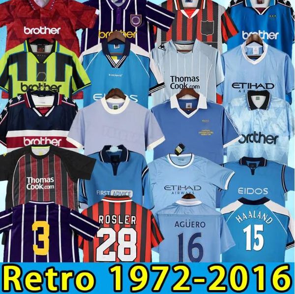 Throwback Long Sleeve Mans Städte Retro Rooney Soccer Trikots Ronaldo Man 2000 01 2002 04 2004 06 2006 07 08 2009 2010 1998 99 1996 1994 Home Away Short Sleeve