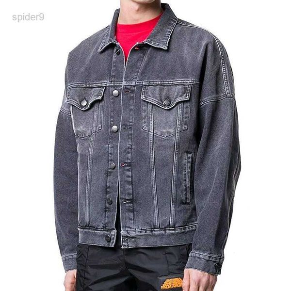 Jaquetas masculinas nova motocicleta carta impressão denim jaqueta de alta moda famoso bombardeiro denim fino blusão jaqueta dos homens jean roupas jwl1