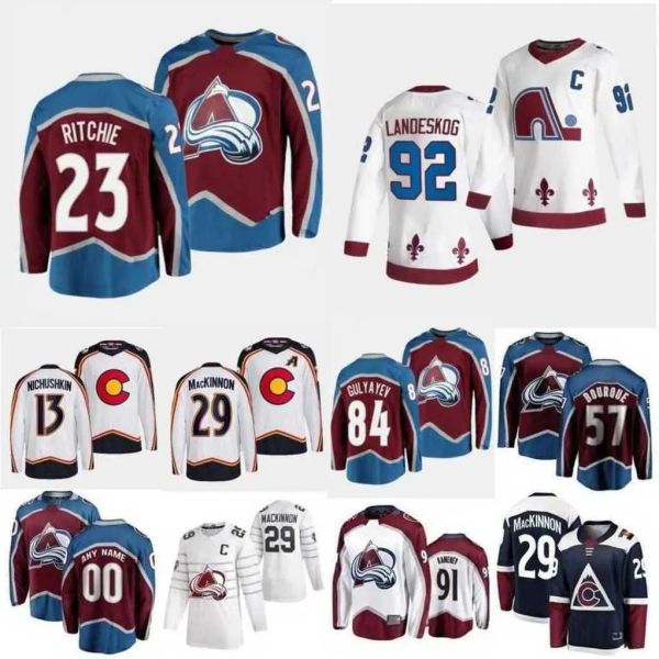 2023 Reverse Retro Avalanche Jersey''nHl''Hockey Calum Ritchie Nathan MacKinnon Mikko Rantanen Keith Kinkaid Pavel Francouz Justus Annunen Samuel