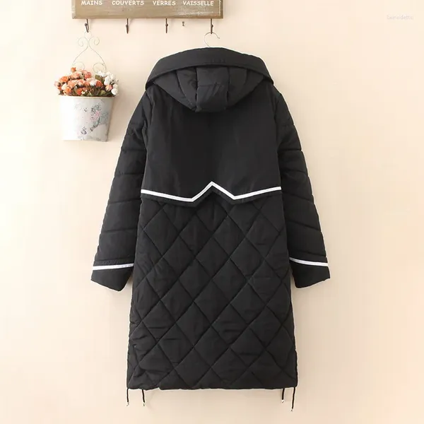 Frauen Graben Mäntel Plus Größe Winter Mantel Frauen Koreanische Warme Parka Jacke Mit Kapuze Abrigos Mujer Invierno 2023 D3086 YY1275