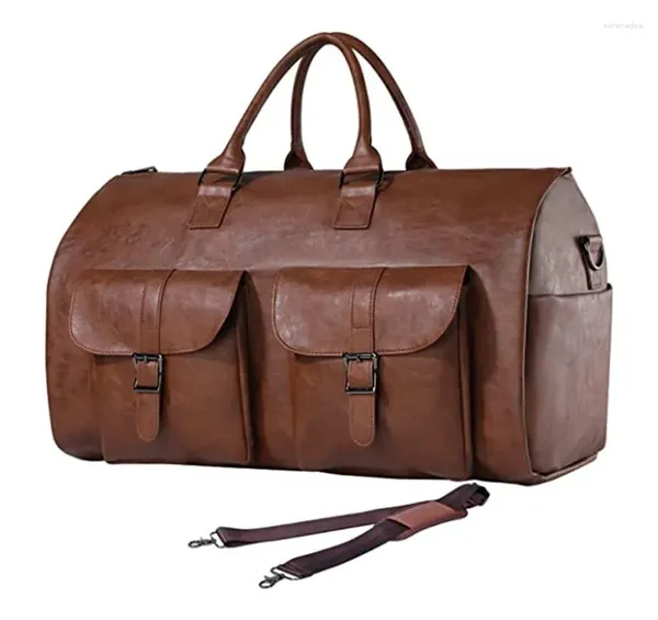 Duffel Bags Couro Falso Business Laptop Bag Travel Work Flight Case Cabin Office Maleta