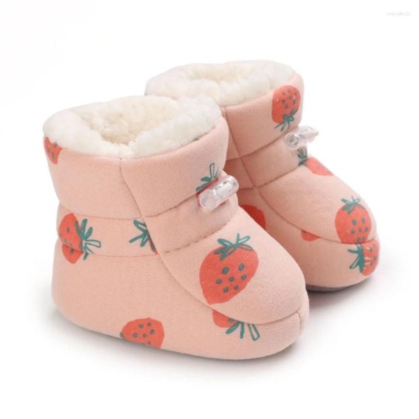 Сапоги, зимние детские хлопковые зимние нескользящие туфли для малышей, женские разноцветные детские туфли с рисунком средней длины, 0–18 месяцев