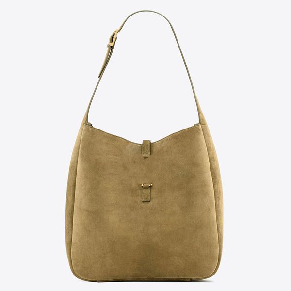 Bolsa balde de couro de camurça Crossbody Hobo Underarm Ombro Bolsas de compras Bolsas simples Bolsa com cordão Bolsa feminina de grande capacidade Alça removível