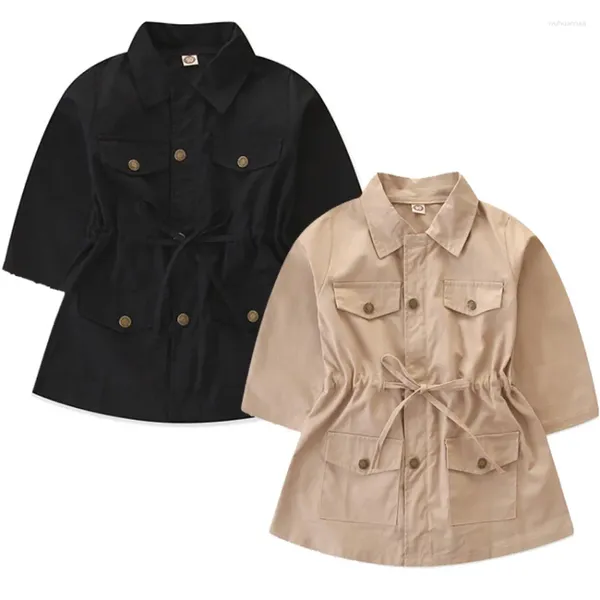 Cappotto da ragazza Top autunno e inverno Capispalla per bambini Tendenza casual Giacca a vento carina