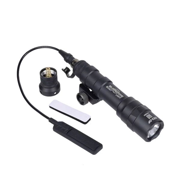 Acessórios táticos jingming m4 m16 hk416 ar15 lanterna m600df luz brilhante lanterna super brilhante 1400 lumens com cauda de rato e cabeça de coroa tocha portátil