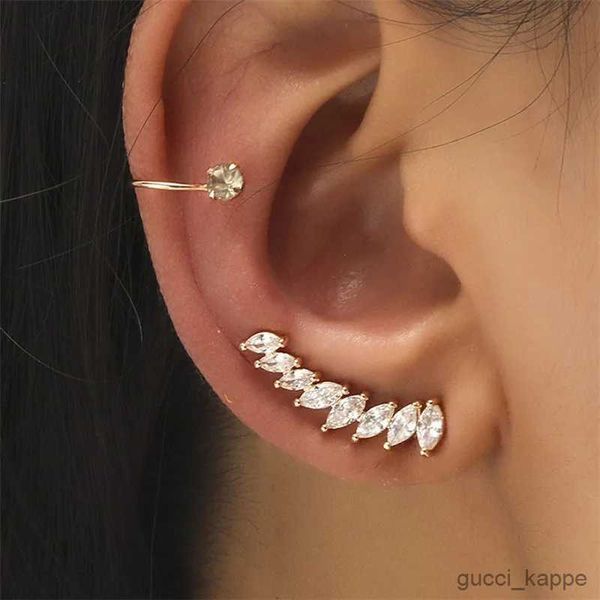 Stud VAGZEB Ear Cuff Wrap Stud Clip Brincos Para Mulheres Menina Brincos Na Moda Jóias R231023