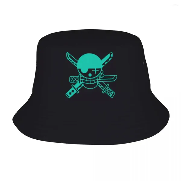 Berets Sommer Kopfbedeckung Roronoa Zoro One Piece Jolly Roger Bob Hüte Trendy Sun Ispoti Cap Angeln Fisherman Caps Outdoor Sport