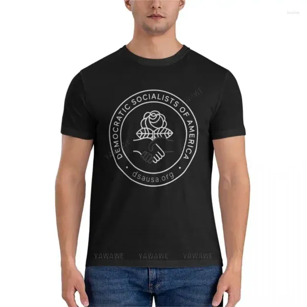 Мужские поло, классическая футболка «Демократические социалисты Америки», одежда в стиле хиппи, футболки по индивидуальному заказу, черная футболка, мужские летние топы