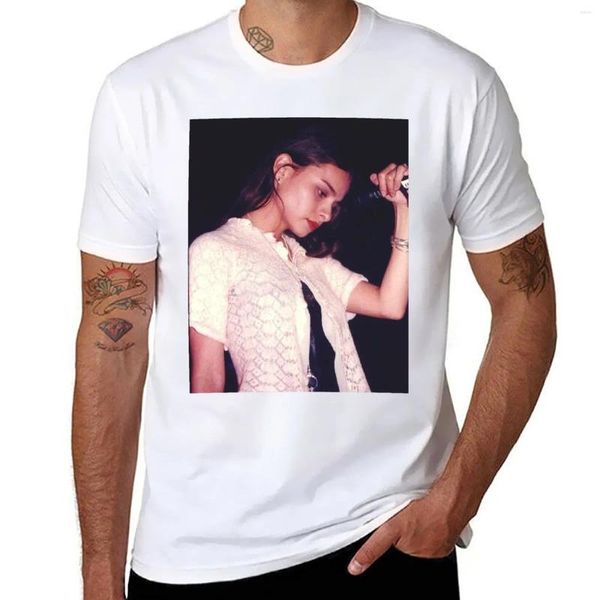 Polos masculinos Mazzy Star - Hope Sandoval Concert T-Shirt Roupas Estéticas Camiseta Preta Camisas Masculinas