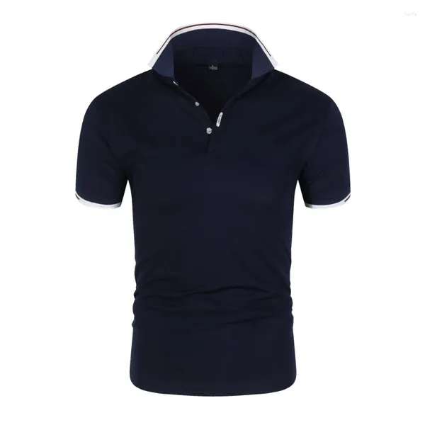 Herren Polos Mode 2023 Sommer Hohe Qualität Männer Polo Shirts Casual Atmungsaktive Kurzarm T-shirt Slim Stehkragen