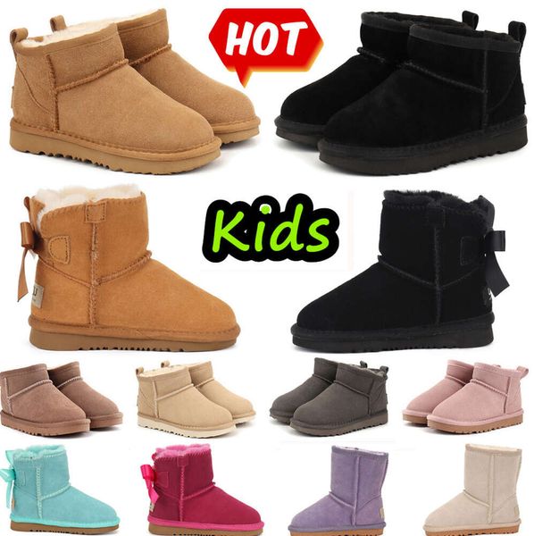 Детские ботинки, детские тапочки Tasman, австралийские зимние ботинки для малышей, детская обувь, зимняя классическая ультра-мини, ботильоны для маленьких мальчиков и девочек, детские меховые замши 5452