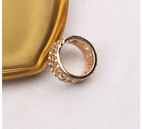 Anéis de banda de letras duplas de marca banhada a ouro 18K de alta qualidade para homens e mulheres designer de moda letras G pérola anel de metal abrindo joias ajustáveis