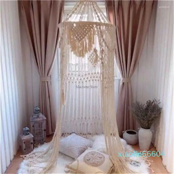 Coperte Boemia Macrame Tenda Arazzo Nordico tessuto a mano Matrimonio Ragazza Cuore Appeso Letto Tenda Decorazione della casa Coperta