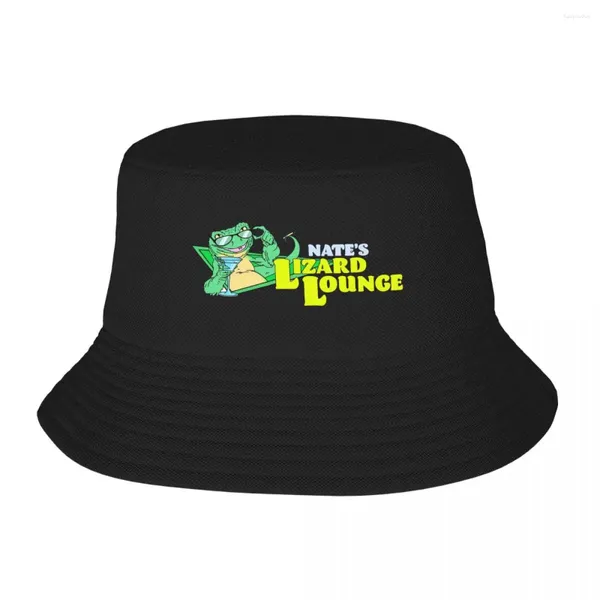 Береты Nates Lizard Lounge The Rehearsal Logo Панама для мужчин и женщин Шляпы Боб Хип-хоп Рыбак Пляжная рыбалка Кепки унисекс