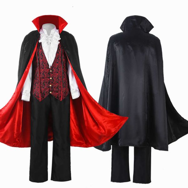 Trajes de Halloween Cos Horror Sexy Engraçado Adultos e Crianças Traje de RPG de Halloween Horror Vampiro Príncipe Capa Cosplay Fantasia de Desempenho de Bola