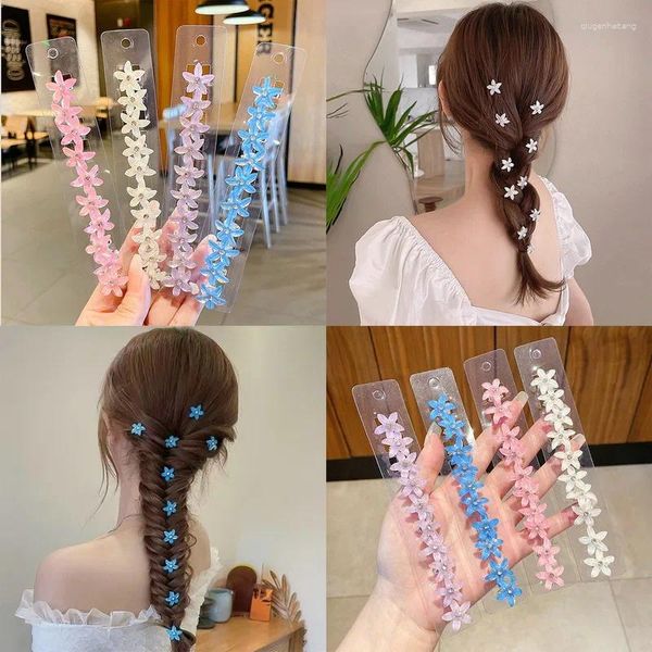 Haarschmuck Mode Kinder Mini Clips für Mädchen geflochtene Haarnadel kleine Blume süße süße trendige Dekoration Haarspangen Zubehör