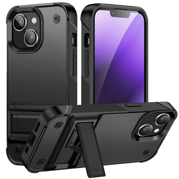 Armor 360 Protection Stoßfeste Handyhülle für iPhone 15 14 13 12 11 Pro Max XR XS 6 7 8 Plus Rückseitenhüllen mit Ständer
