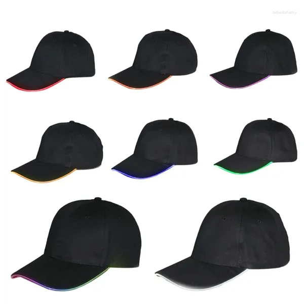 Мячовые кепки, модная крутая светодиодная подсветка, бейсбольная кепка, светящаяся регулируемая кепка, спортивные кепки для вечеринок