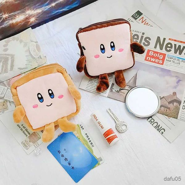 Çanta madeni para çantası komik karikatür tost mini cüzdan kadın kızlar depolama çantaları için hediye çocuklar için malzeme
