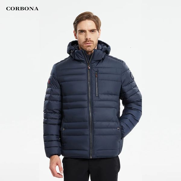 Herren-Daunenparkas 2023 CORBONA Wintermantel für Herren, dicke Jacke, eiskaltes Fell, abnehmbarer Hut, Papa-Geschenk, Outdoor, coole Mode, täglich, lässig, schwarzer Parka 231020