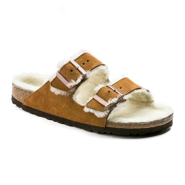 Inverno lã de pele boston tamancos chinelos designer fofo sandália outono inverno cortiça plana mules slides camurça couro praia tamanco saco cabeça sapatos
