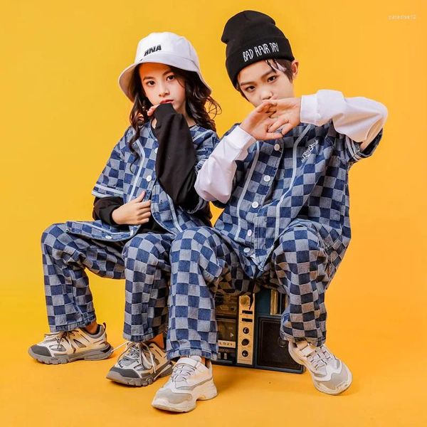 Abbigliamento da palcoscenico Camicia Hip Hop per bambini Pantaloni Cappotto Costumi da ballo per ragazze Ragazzi Abiti da danza jazz Abbigliamento da ballo per bambini