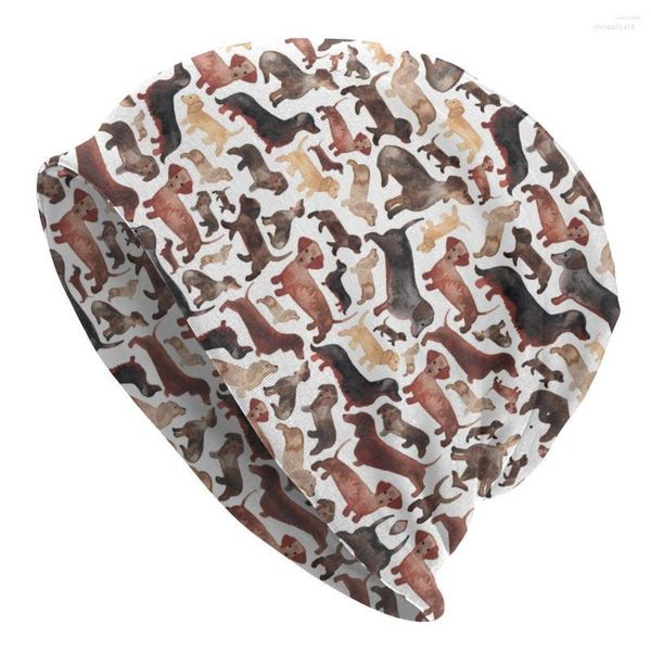 Berretti Bassotti o Cani Salsiccia Bonnet Beanie Cappello Lavorato a Maglia Moda Unisex Adulto Kawaii Wiener Cucciolo Inverno Caldo Skullies Berretti Berretti