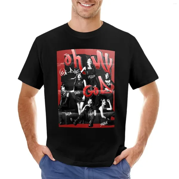 Erkek Polos (G) I-DLE 'Aman Tanrım' Poster T-Shirt Düz Gömlekleri Grafik Tees T Men